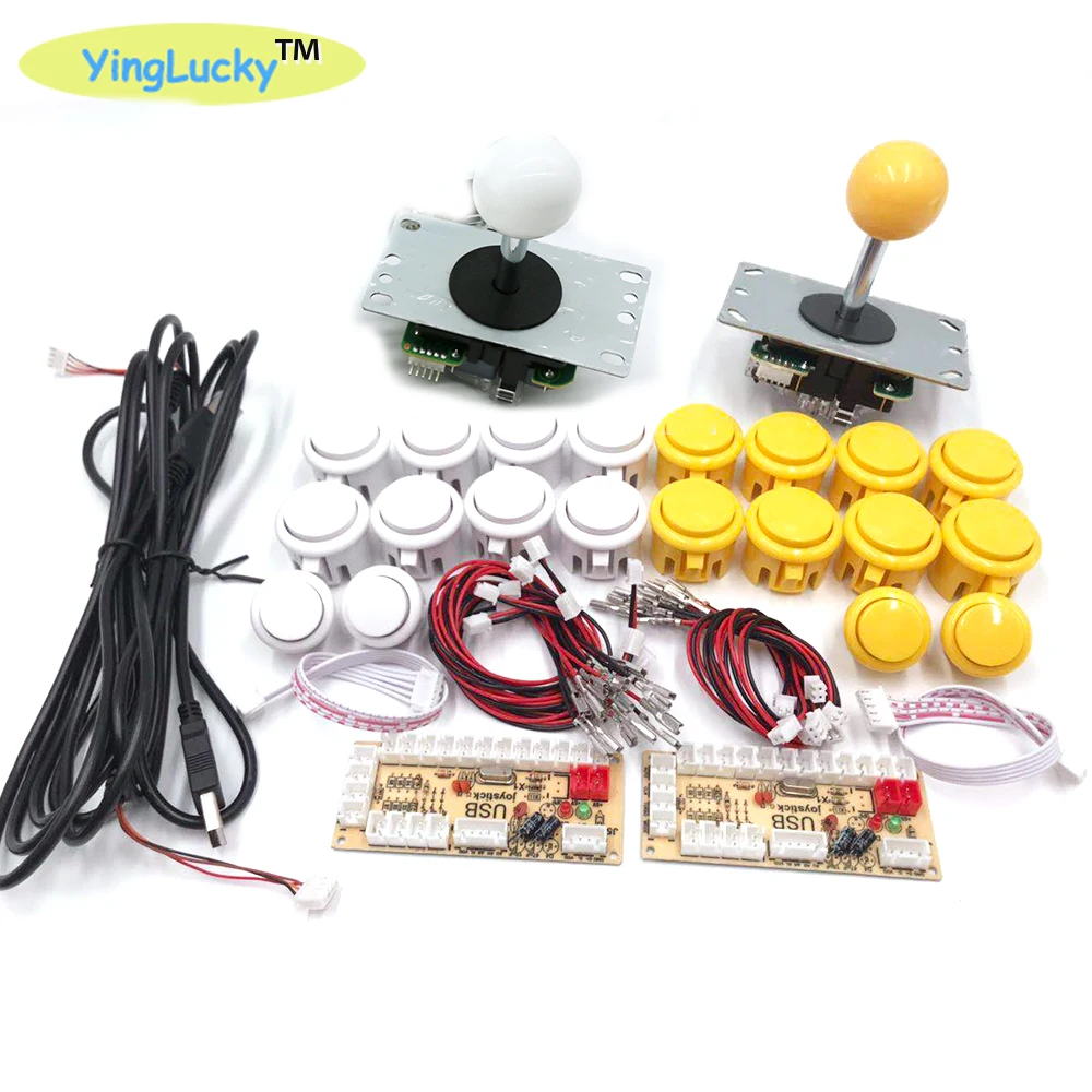 Arcade Joystick DIY Kit Zero Delay Arcade DIY Kit USB Encoder To PC  Arcade Sanwa Joystick and Push Buttons For Arcade Mame 