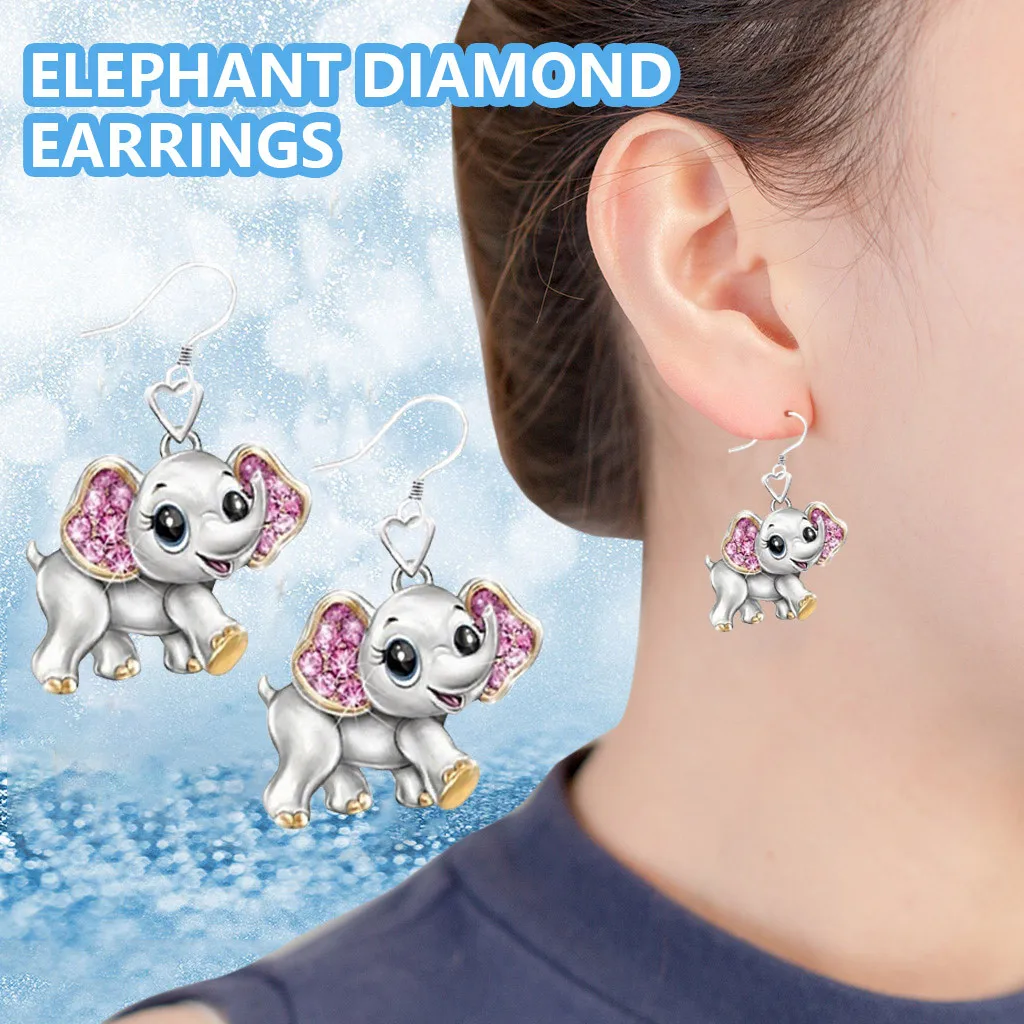 

Drop Earrings For Women Cute Baby Elephant Earring Essential Earring Gift for Friends Dangle Earring Jewelry 2020 Brincos