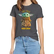 Г. Лидер продаж, короткая рубашка унисекс Милая Детская футболка с Йодой мандалорские Звездные войны, подарок фанату, рождественские Забавные топы