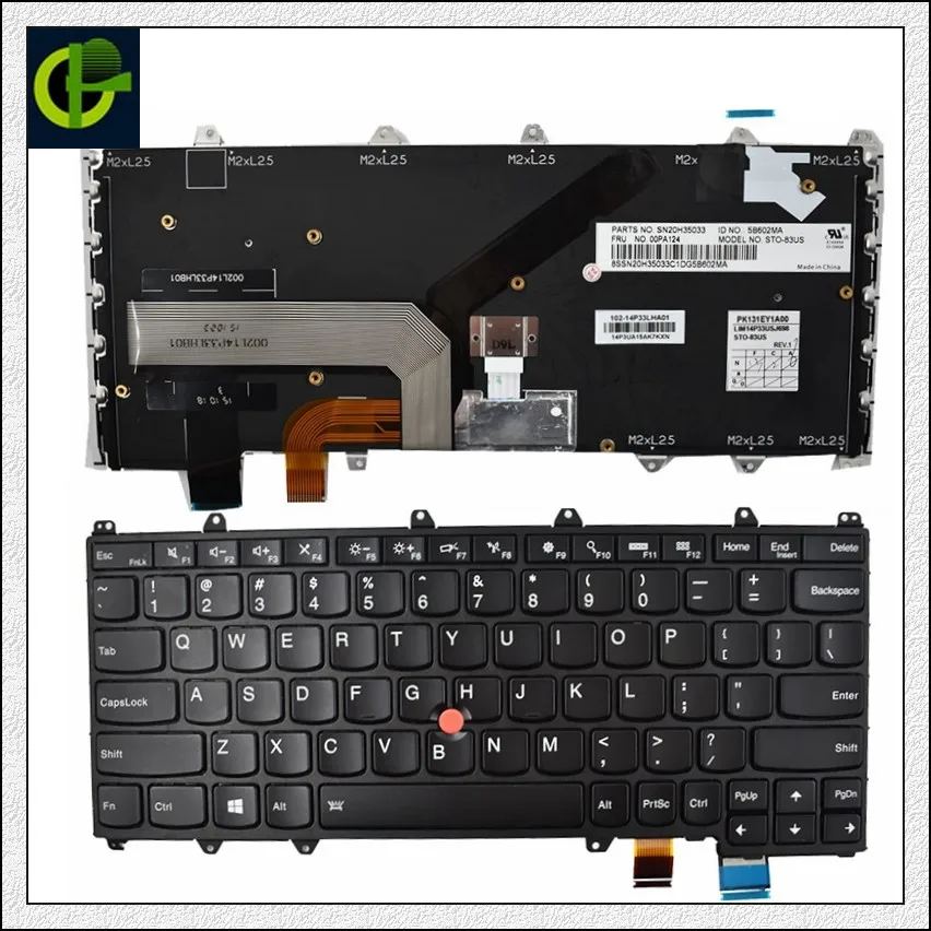 Original English Backlit Keyboard For Lenovo Thinkpad Yoga 260 370 X380 Yoga  / Yoga S1 4th 01hw575 01hw615 01hx100 01hw655 Us - Replacement Keyboards -  AliExpress