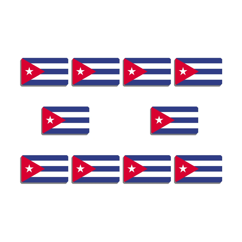 

10Pcs Cuba Flag Brooch Vintage Lapel Pins For Backpacks Hat Clothes Patriotic Trinket Acrylic Jewelry Badges