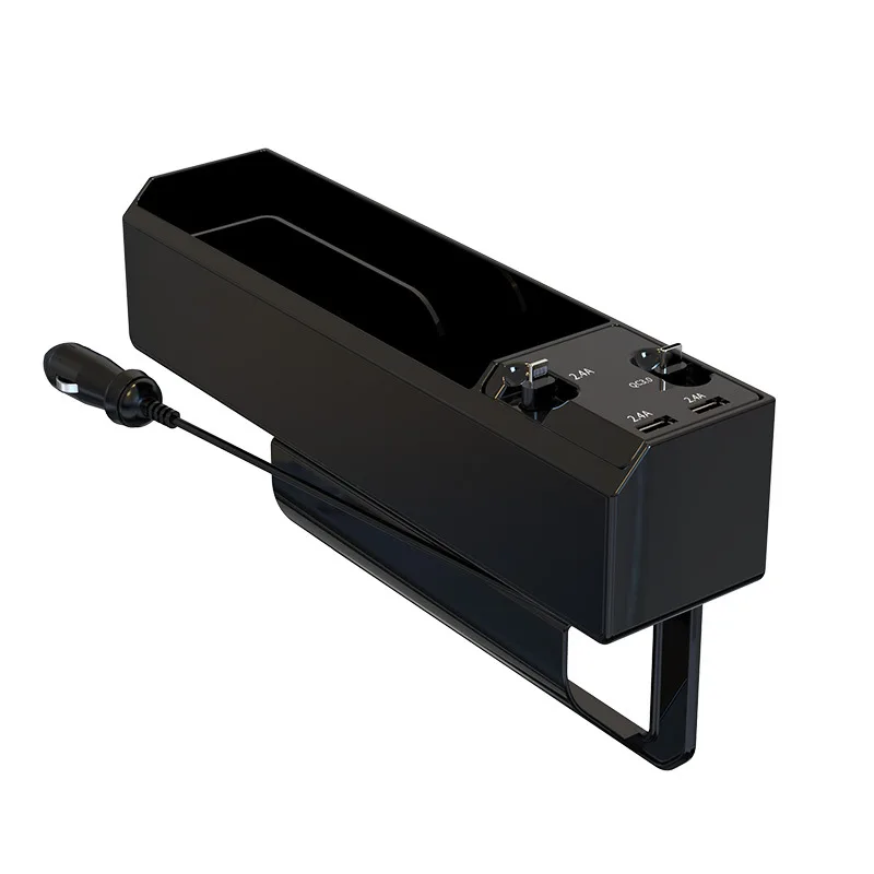 

Multi-function Car Seat Crevice Storage Box Car Seat Side Gap Filler with 6 A Output Charging Function Car Charger