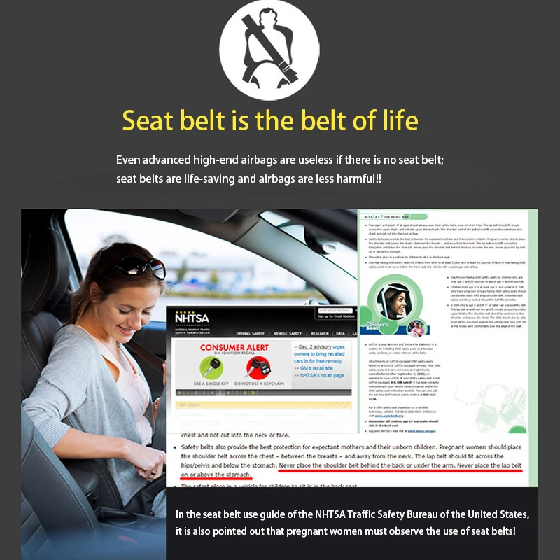 Pregnant Car Seat Belt Adjuster,Comfort and Safety for Maternity Moms Belly,Protect Unborn Baby,Pregnant Woman Driving Safe Belt (2)