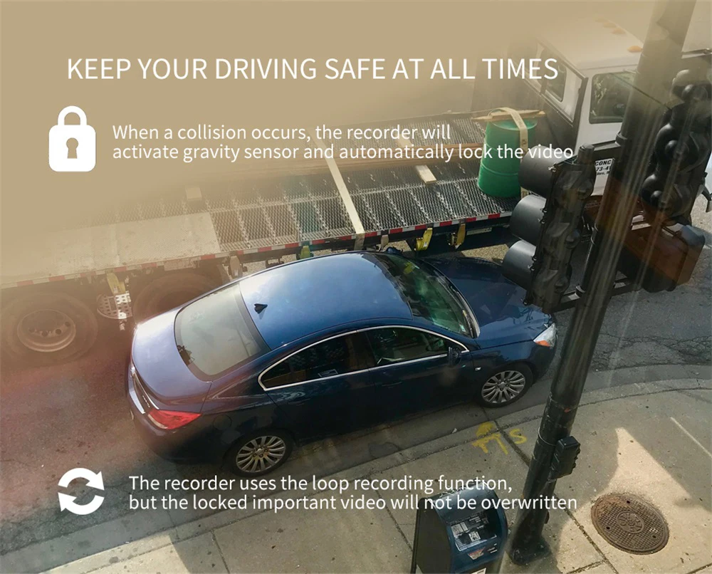 Non Brand FHD 1080P Night Vision Car DVR Camera Dash Cam Dual Record Hidden Video Recorder Dash Camera Parking Monitoring DashCam