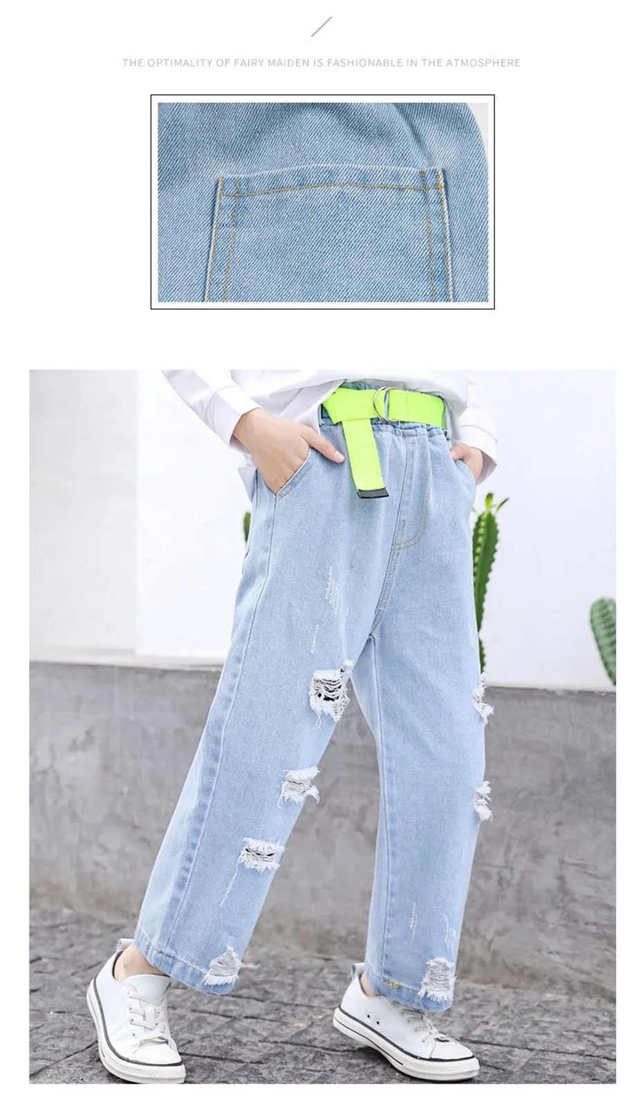 Jeans Girls Casual Style Children's 