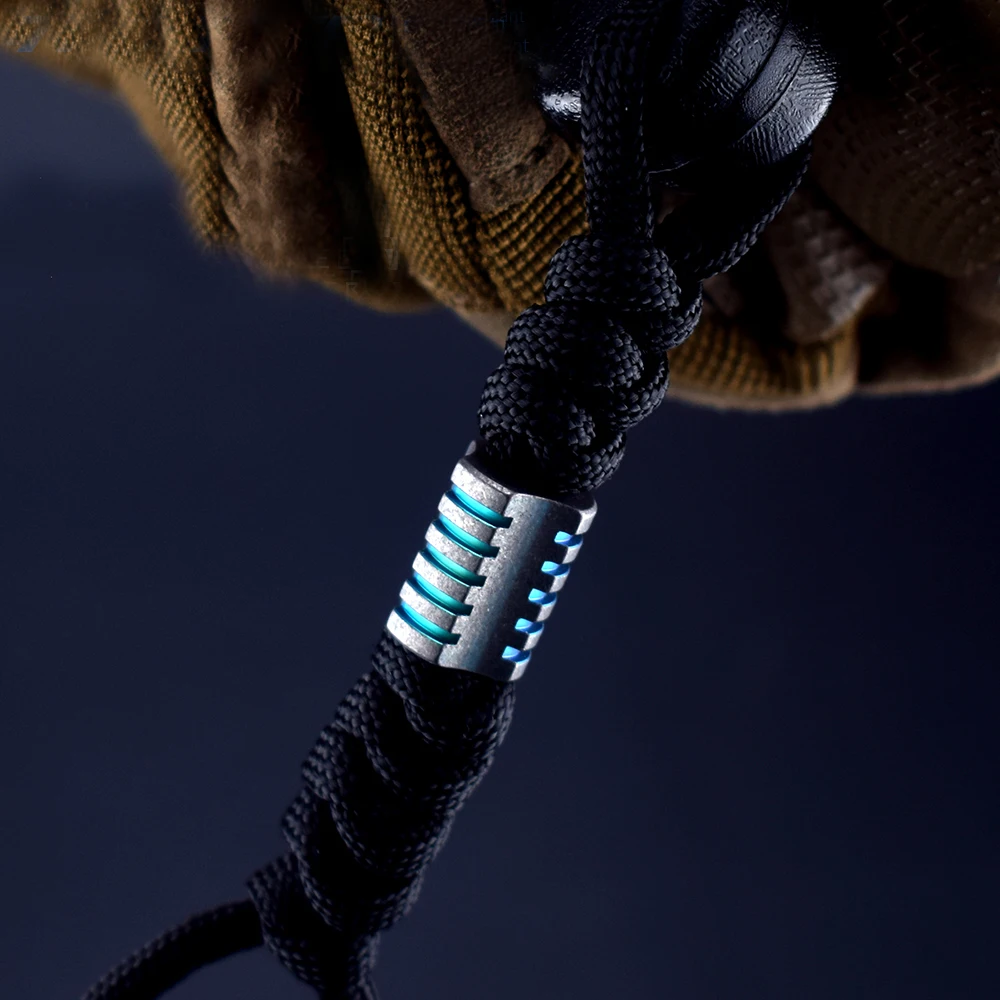 Details about   EDC Titanium MokuTimascus Umbrella Rope Pendant DIY Cool Lanyard Bead Necklace 