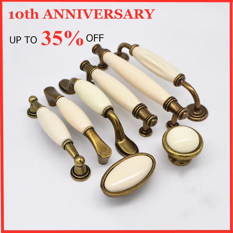 Antique Ceramic Handles for Furniture Drawer Knobs Kitchen Handles Cabinet Knobs and Handles Drawer Pulls Ceramic Knobs