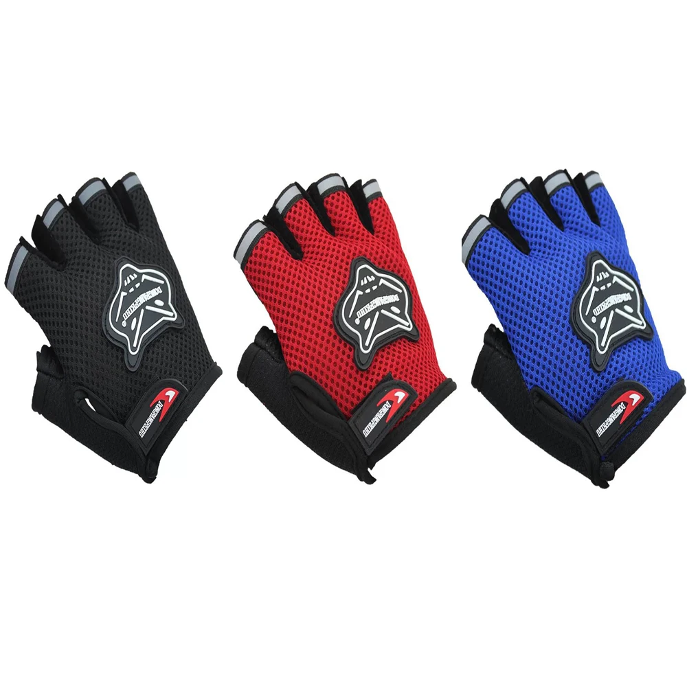 7-16Y Kids Adults Bike Half Finger Mesh Gloves Cycling Sport,sports half finger gloves,cycling gloves,sport gloves