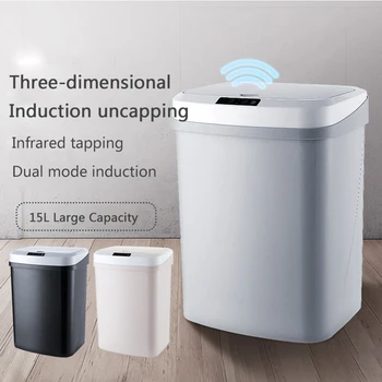 

Rechargeable Smart Sensor Mute Automatic Trash Bin With Odor-Absorbing Filter Eco-friendly Waste Bin