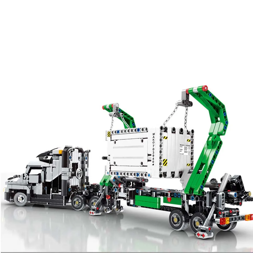 

Technic 703940 1202PCS the mack big truck set building blocks compatible legoinglys city 42078 car bricks toys for children gift
