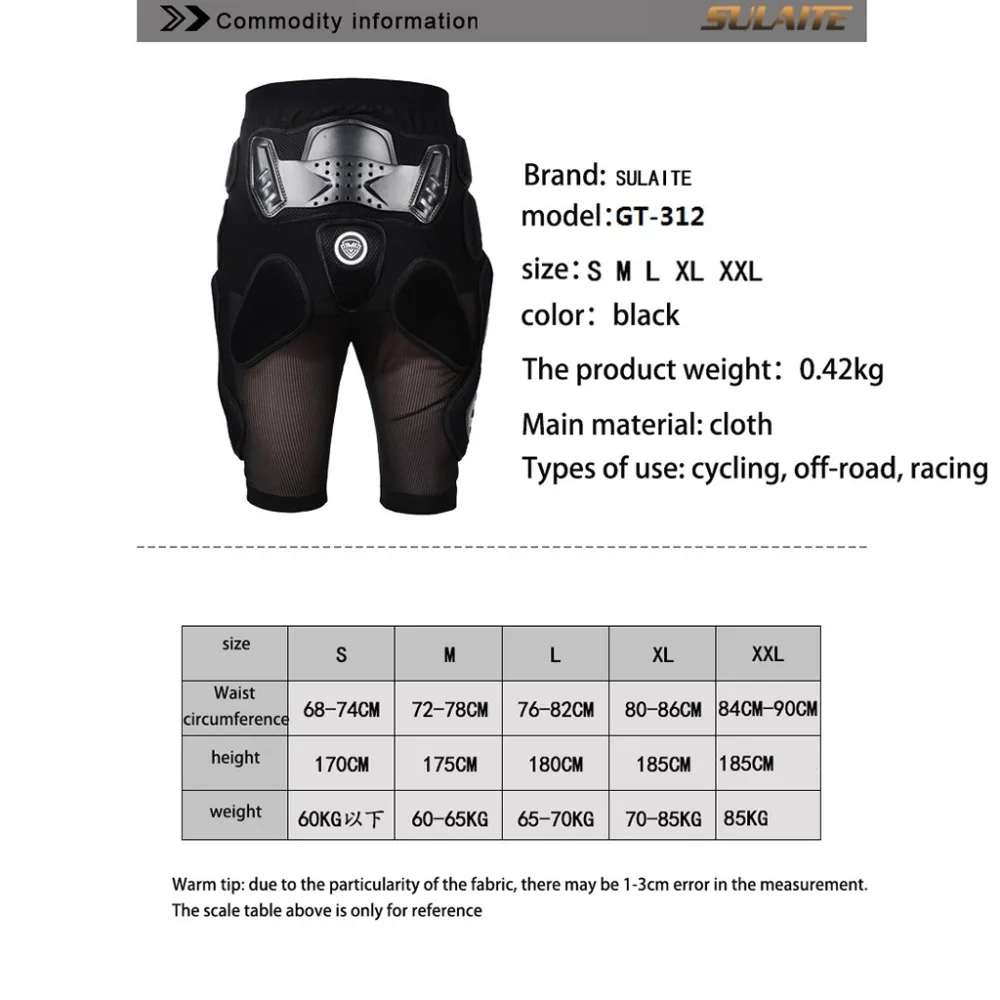 Motorbike Protective Pants Body Shorts Gear for Motorcycle Motocross Racing Ski #4O10 (3)