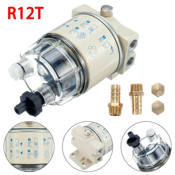 

R12T Boat Marine Spin-on Fuel Filter Water Separator Lawn Mower Diesel Engine