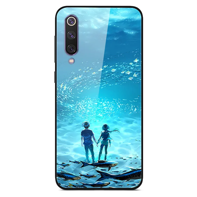 Для Xiaomi mi 9 mi 9 SE чехол из закаленного стекла жесткий чехол для телефона для Xiao mi Xiomi mi 9 SE mi 9 T mi 9 T Pro TPU бампер чехол s - Цвет: 59