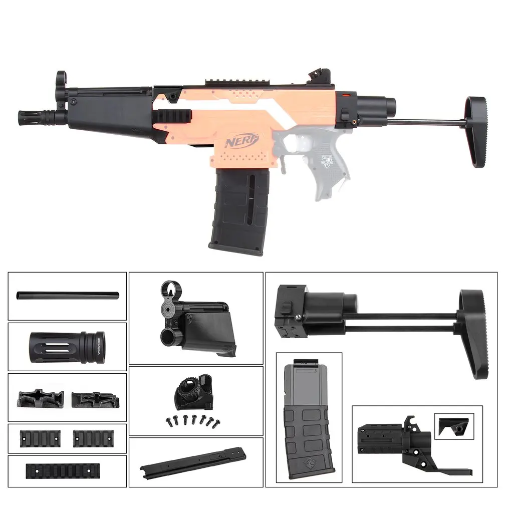

Worker STF-W006-01 MP5-A Style Mod Kits Set With Black Adaptor for Nerf N-Strike Elite Stryfe Blaster