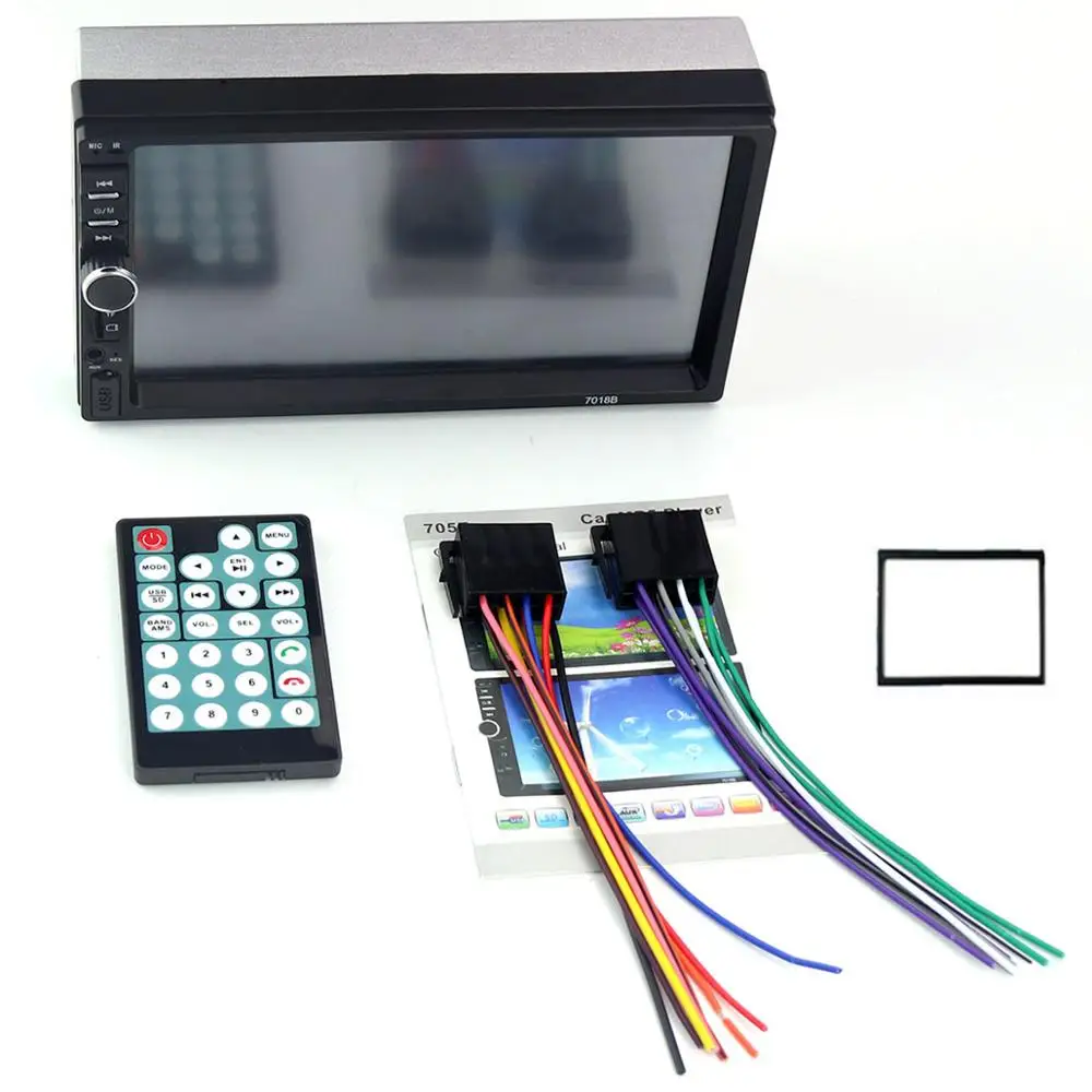 2 Din автомобильное радио 7 'экран bluetooth Авторадио Авто Стерео рекордер плеер 2din android FM авто звук кассетный плеер Зеркало Ссылка - Цвет: 3-with frame