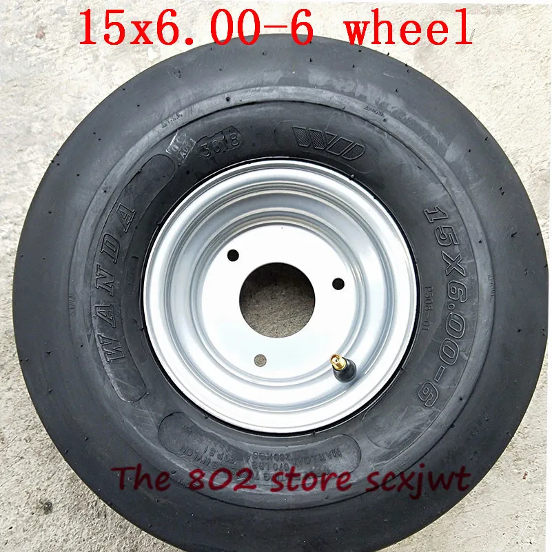 Высокое качество 15X6. 00-6 шины 15*6,00-6 шины для 168CC Karting Go Kart колеса мотоцикла обод с бескамерной шины