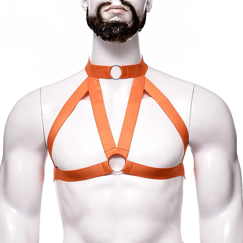 Male Lingerie Elastic Body Harness Men Adjustable Fetish Gay Clothing Sexy Body Cage Chest Harness Belt Strap Punk Rave Costumes