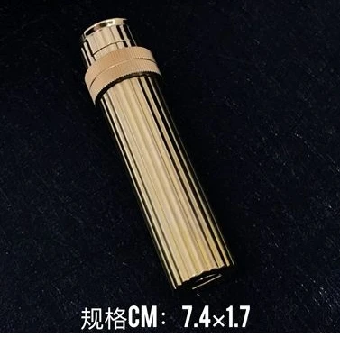 TH 1950s watch video brass7.4* 1,7 см цилиндрическая керосиновая Зажигалка ручной работы