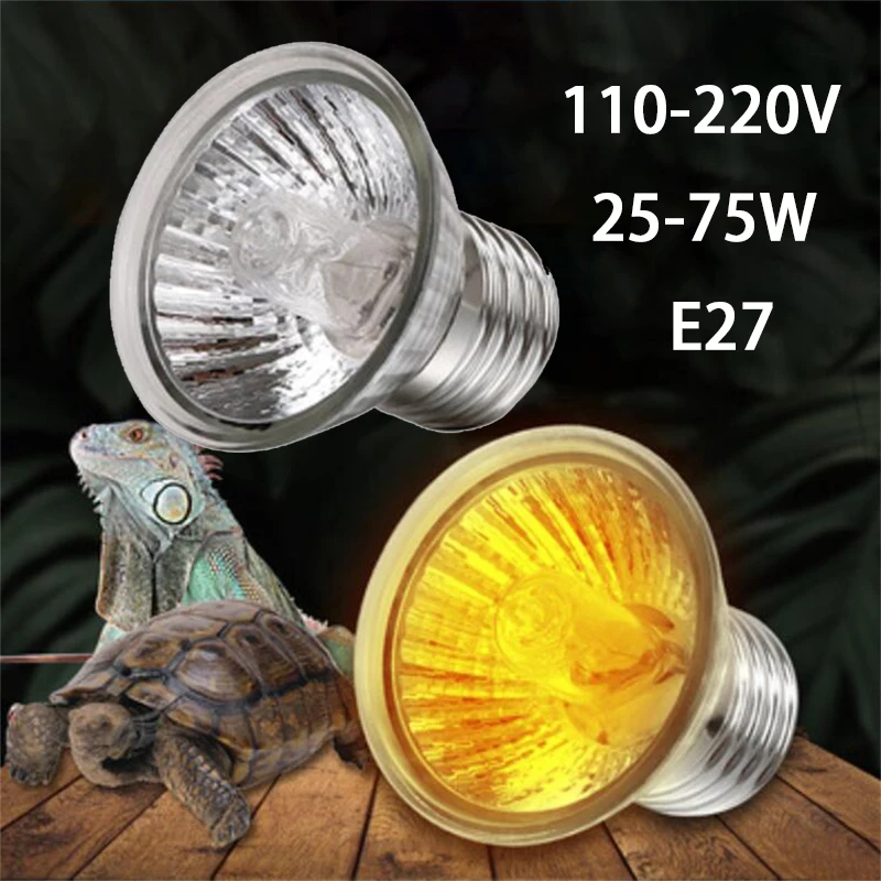 E27 25/50/75W UVA Heat Lamp Pet Reptile Heating Turtle Lizard Heater Bulb Emitter Pets Basking Bird Snake 110-220V | Дом и сад