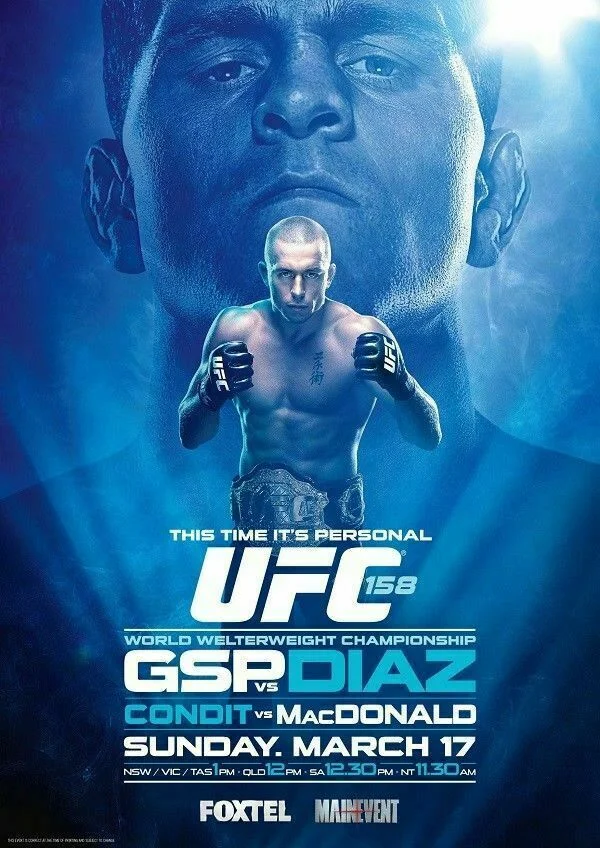 Georges St Pierre vs Nick Diaz Art Film Print Silk Poster Home Wall Decor 24x36inch | Дом и сад