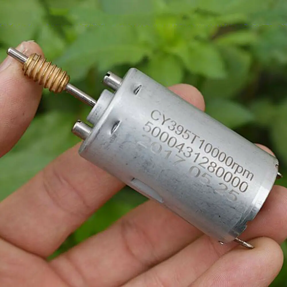 Мини Мотор CY395 DC 12V 10000RPM высокоскоростной медная червячная передача с высоким