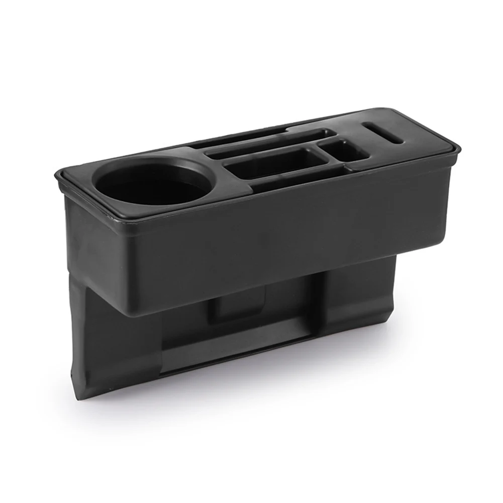 Car Seat Crevice Box PU Leather Leak-Proof Universal Car Seat Side Pocket Storage Box Cup Holder Grocery Organizers