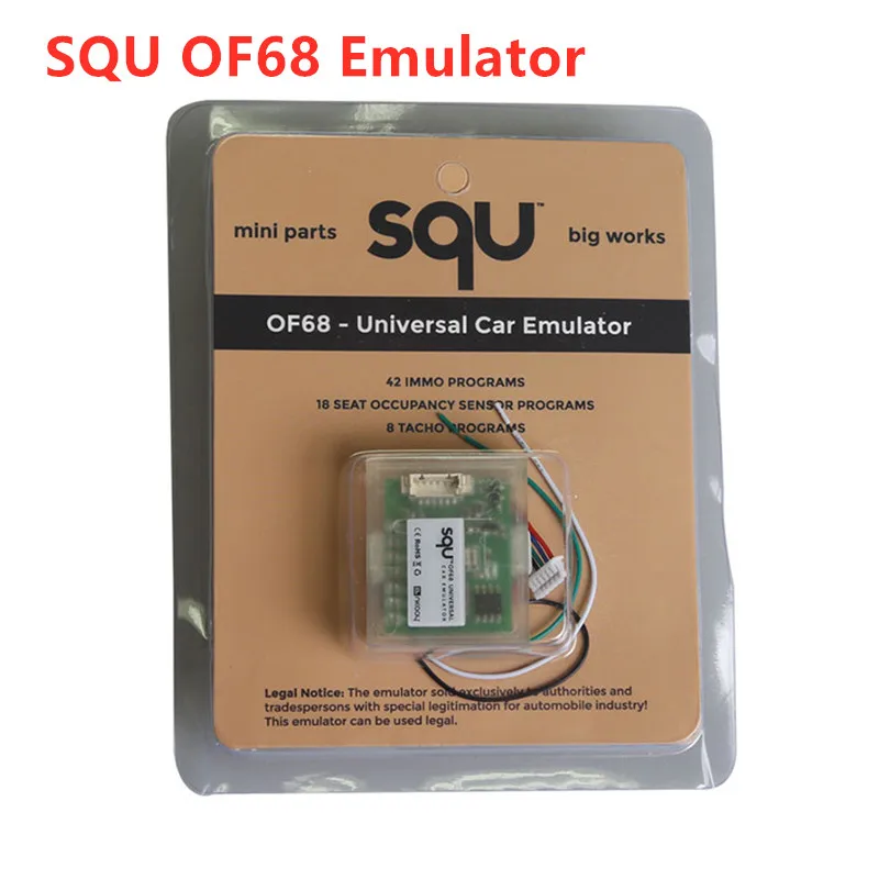 

10pcs/lot high quality SQU OF68 support IMMO/Seat accupancy sensorTool /Tacho Programs SQU OF 68 Universal car emulator