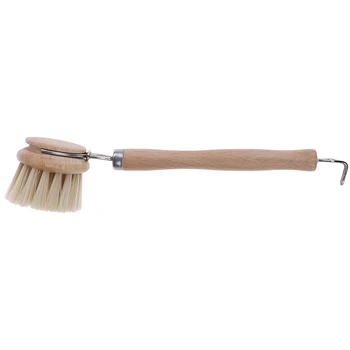 

1 Pcs Natural Wooden Long Handle Pan Pot Brush Dish Bowl Washing Cleaning Brush Household Kitchen Cleaning Tools