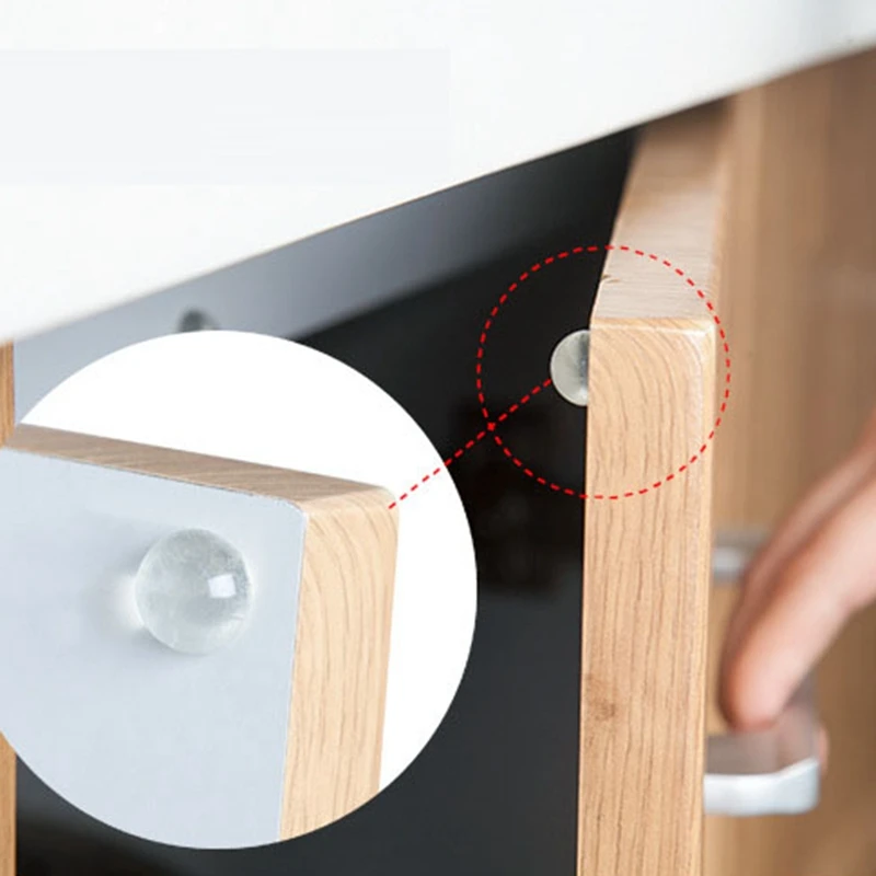 24pcs Cabinet Door Bumper Silicone Material Self adhesive Damper Pads For Door Stopper Rubber Buffer Cushion Furniture Hardware