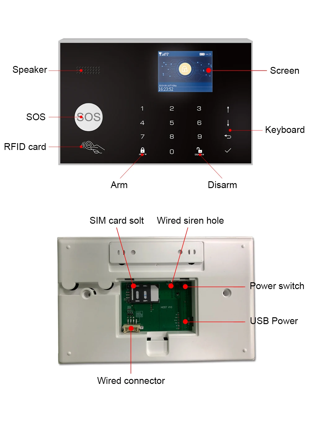 Sistema de Alarme App sem Fio em Casa Tugard Android Assaltante Wifi Gsm - 3g & 4g Controle Remoto Discagem Automática Sirene Sensor Alarme Kit Ios 12 Kits de sistema de alarme