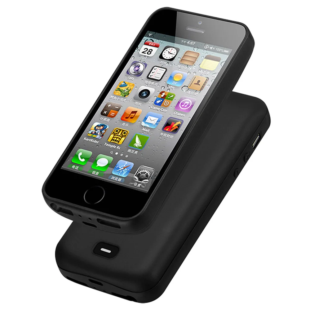Funda para cargador de batería de 4000 Mah iphone 5 SE, funda para inteligente, funda para batería de de energía|Cajas de cargadores de batería| - AliExpress
