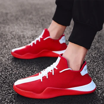 

Black Mens Stylish Socks Shoes Man Sneakers Male Flying Running Sports Shoes White 2020 Autumn Walking Jogging Shoe Red