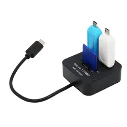 Кардридер USB 3,1 type-C Все в одном SD/Micro SD/TF компактная флеш-карта памяти Адаптер Тип C OTG SD кардридер