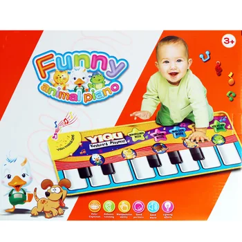 

New Infant Baby Piano Playing Toy With Funny Music And Animal Sounds Crawling Mat Bay Kids Educational Gift 72*29cm