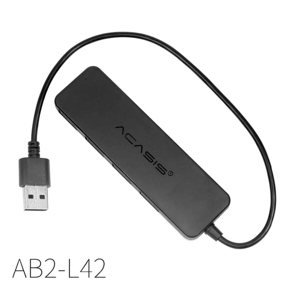 Acasis USB 3,0 2,0 компактный портативный высокая скорость концентратор Поддержка Multipe USB Decice концентратор для портативных ПК 4 порты Расширение