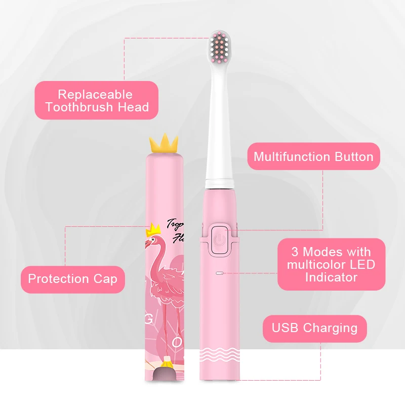 SEAGO USB Kids Electric Toothbrush Cute Soft Food-grade materials Dupont Bristle Rechargeable Ultrasonic Sonic Teeth Brush SEAGO USB Kids Electric Toothbrush Cute Soft Food-grade materials Dupont Bristle Rechargeable Ultrasonic Sonic Teeth Brush