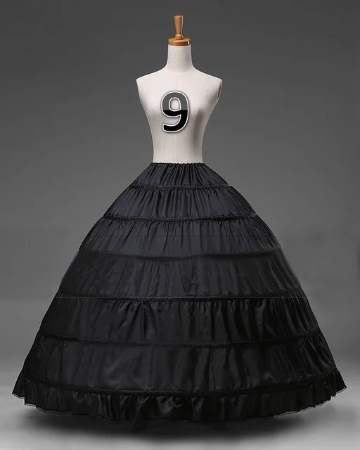 Black Bridal Petticoat Crinoline Underskirt Hoop/Hoopless/Mermaid/Fishtail 9