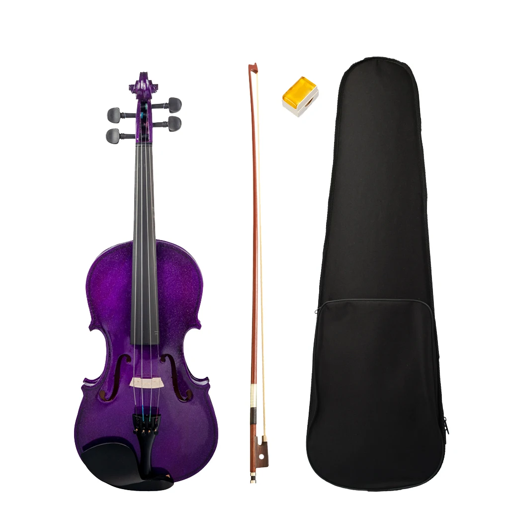 

Full 4/4 Size Acoustic Violin Kit with gig bag bow rosin for Beginners Music Lovers Gift 59 x 21 x 6cm