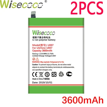 

WISECOCO 2PCS 3600mAh Battery For Ulefone U007 U 007 Mobile Phone Latest Production High Quality Battery+Tracking Number