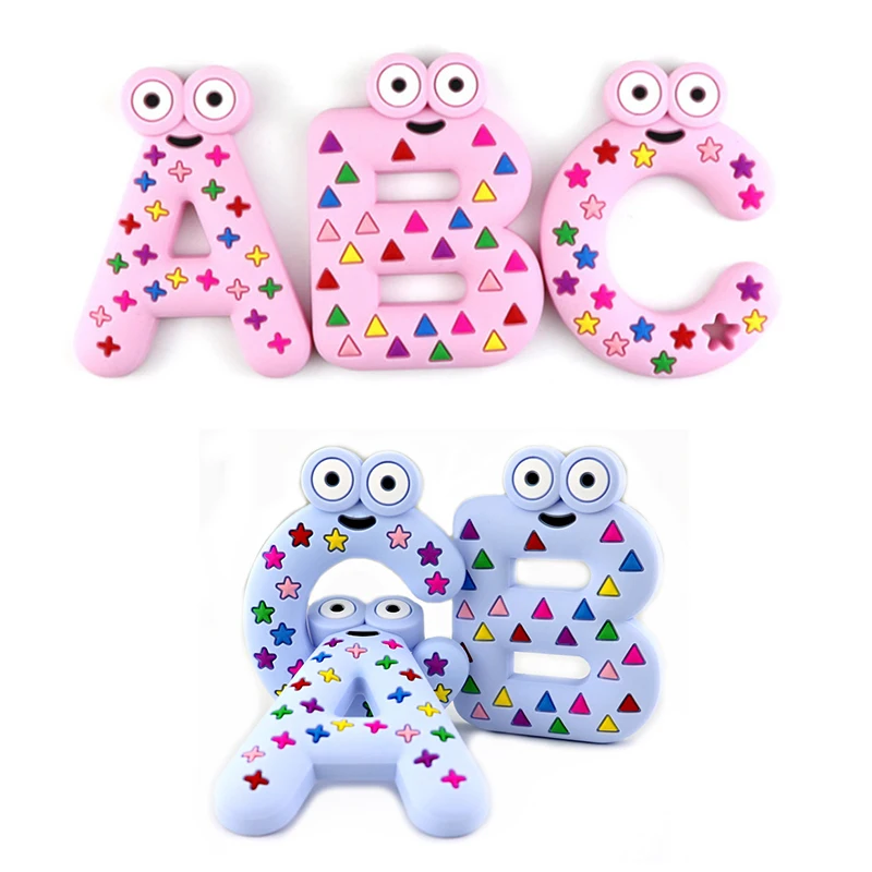 Baby Silicone Teethers BPA Free Food Grade ABC Tiny Rod Teething Necklace Shower Gifts Cartoon Teether Kid Toys | Мать и ребенок