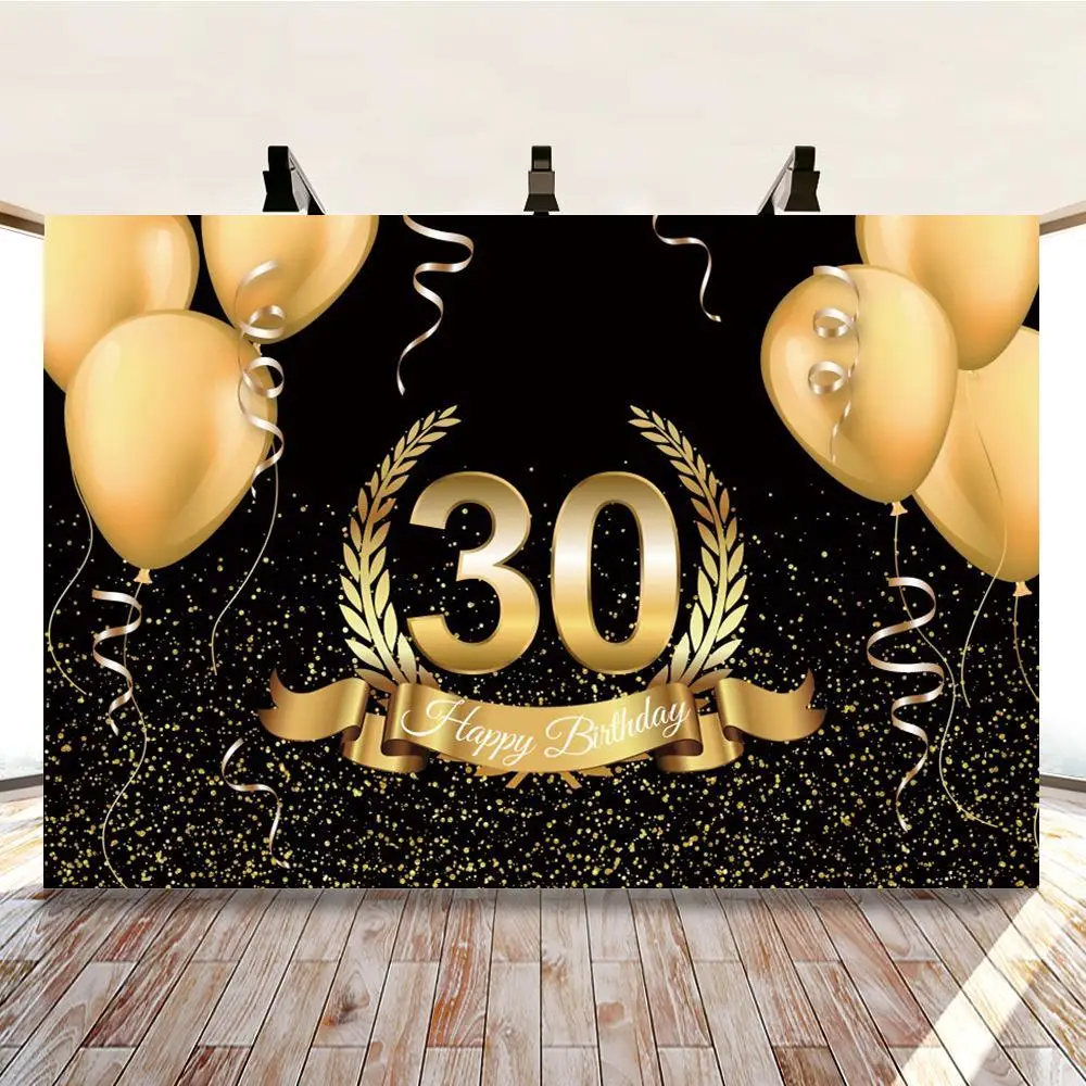 Fondo fotográfico de vinilo para estudio fotográfico, globo dorado de 50  cumpleaños, personalizado, Photocall - AliExpress