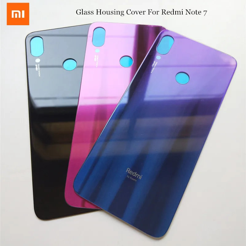 

Xiaomi Redmi Note 7/Note 7 pro Replacement Battery Cover Original Glass mobile phone Smooth Skin Housing Back Door Cover case
