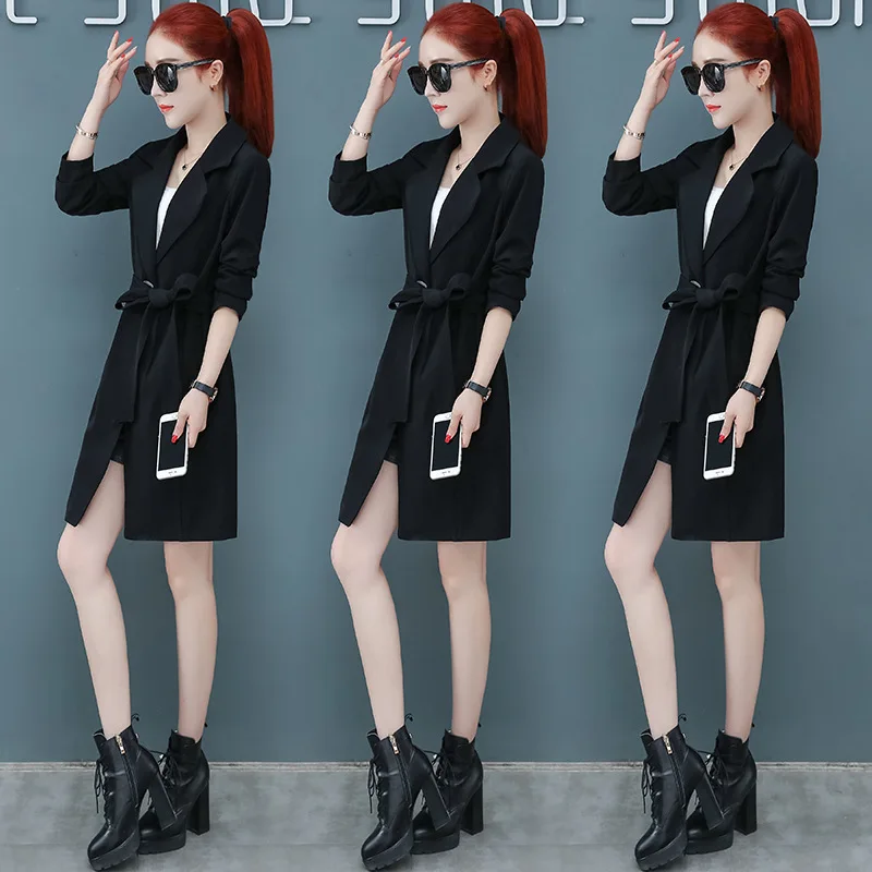 

Trench Coat Women's Mid-length 2019 Autumn New Style British Style Korean-style Loose-Fit Overcoat Early Autumn-Versatile WOMEN'