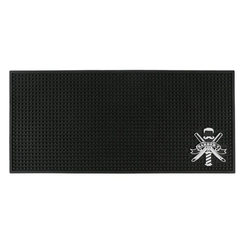 

Barber Tool Mat, Black Flexible Non Slip Mat for Clippers, Salon Styling Station Work Station Salon Tools Barber Shop Demand