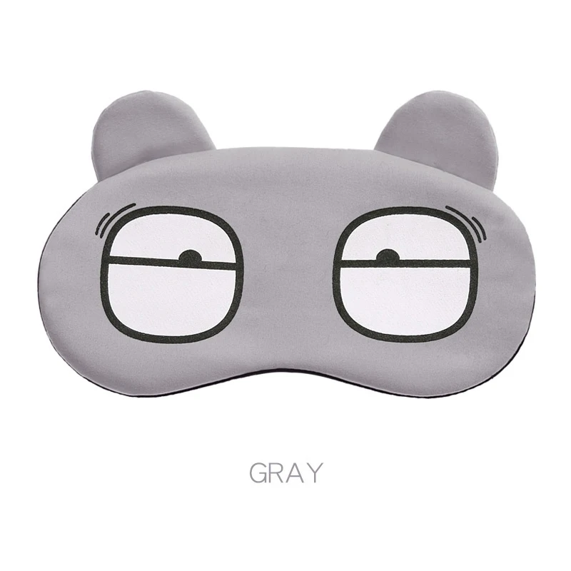Gray Милая мультяшная маска для лица, сна, глаз, аниме, ледяной горячий компресс, маска для глаз, маска для сна, холодная гелевая упаковка, повязка на глаза, повязка на глаза - Цвет: Gray