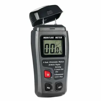 

Digital LCD Humidity Wood Moisture Meter 0-99.9% Firewood Electrode Detector Shockproof Measurement Accuracy