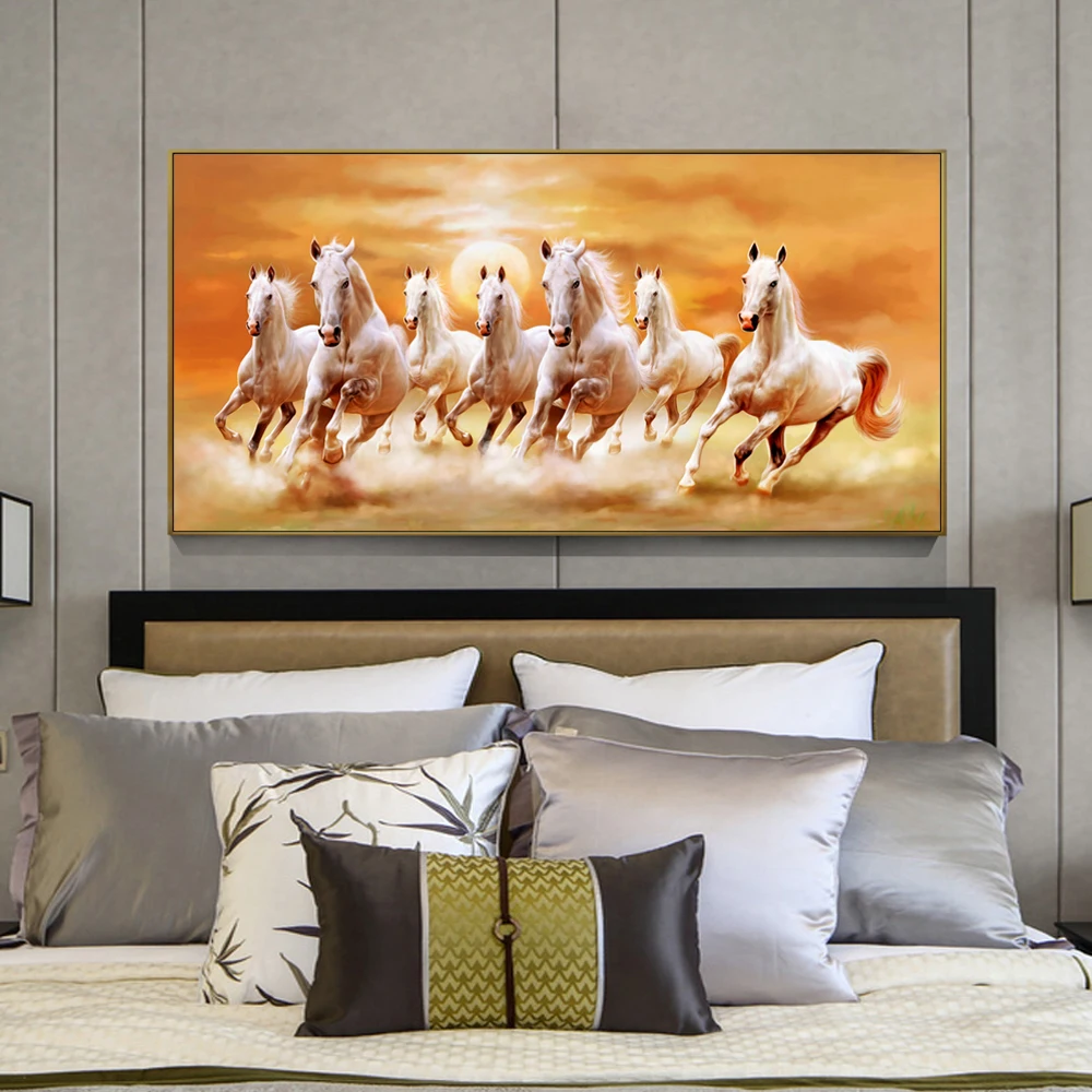

Horses Canvas Art Paintings On The Wall Sunrise Landscape Posters And Prints Horse posters Animals Wall Picture For Living Room
