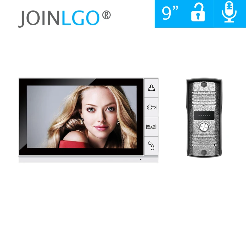 

Home Security 9 inch TFT LCD Monitor Video Door phone Video Intercom System With Night Vision Doorbell Camera FREE SHIPPING