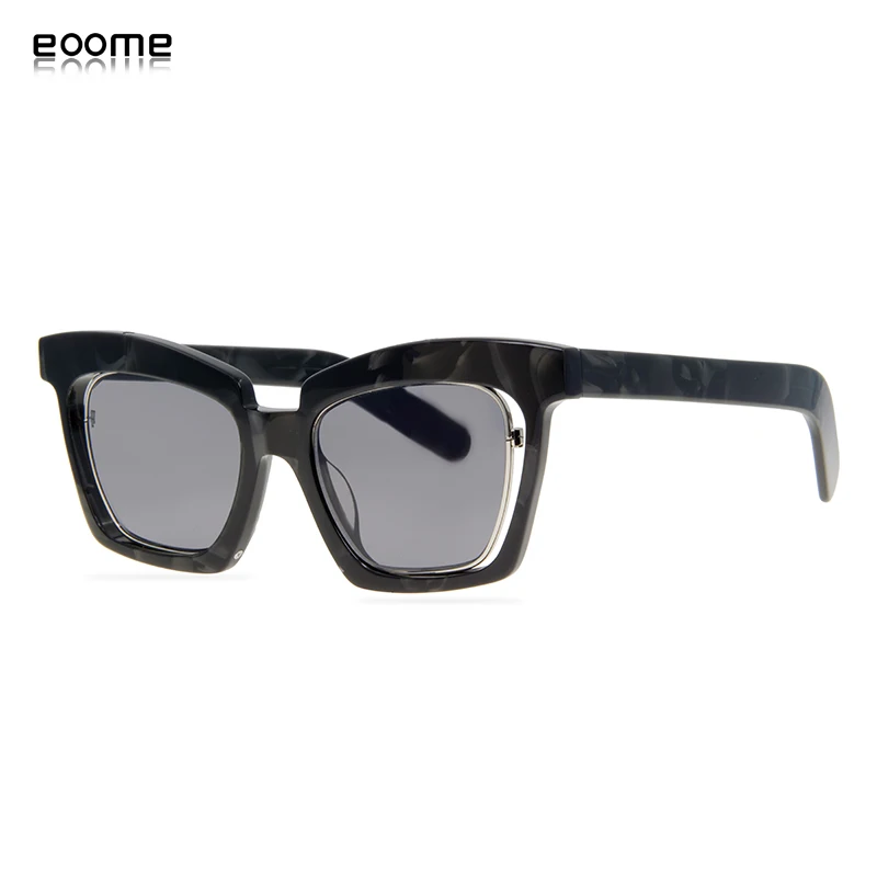 

Eoome 2020 оригинальный DesignCustomized в модные туфли-лодочки особой стиль текстурированные ацетат солнцезащитные очки для женщин, высшее качество, модель в стиле унисекс с Чехол