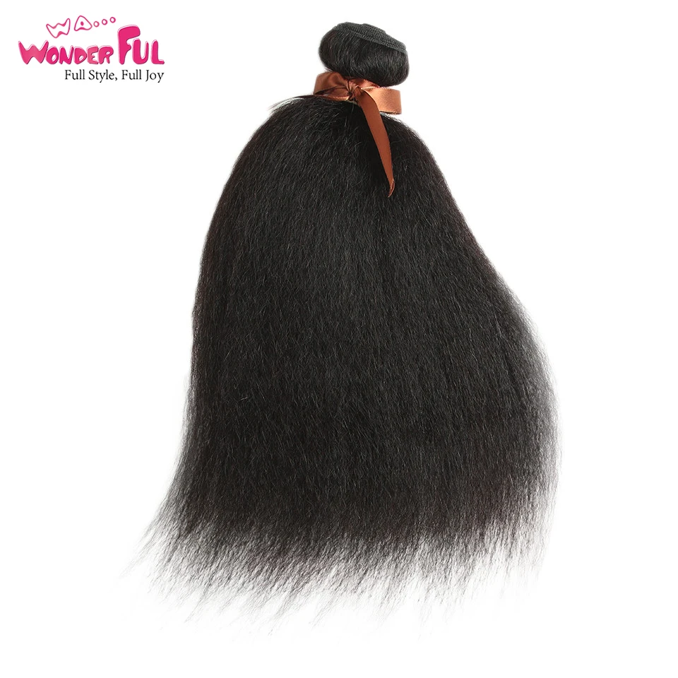 

Kinky Straight Brazilian Hair Weave Bundle Coarse Yaki Human Hair Bundles Yaki Straight Hair Extensions Remy Hair